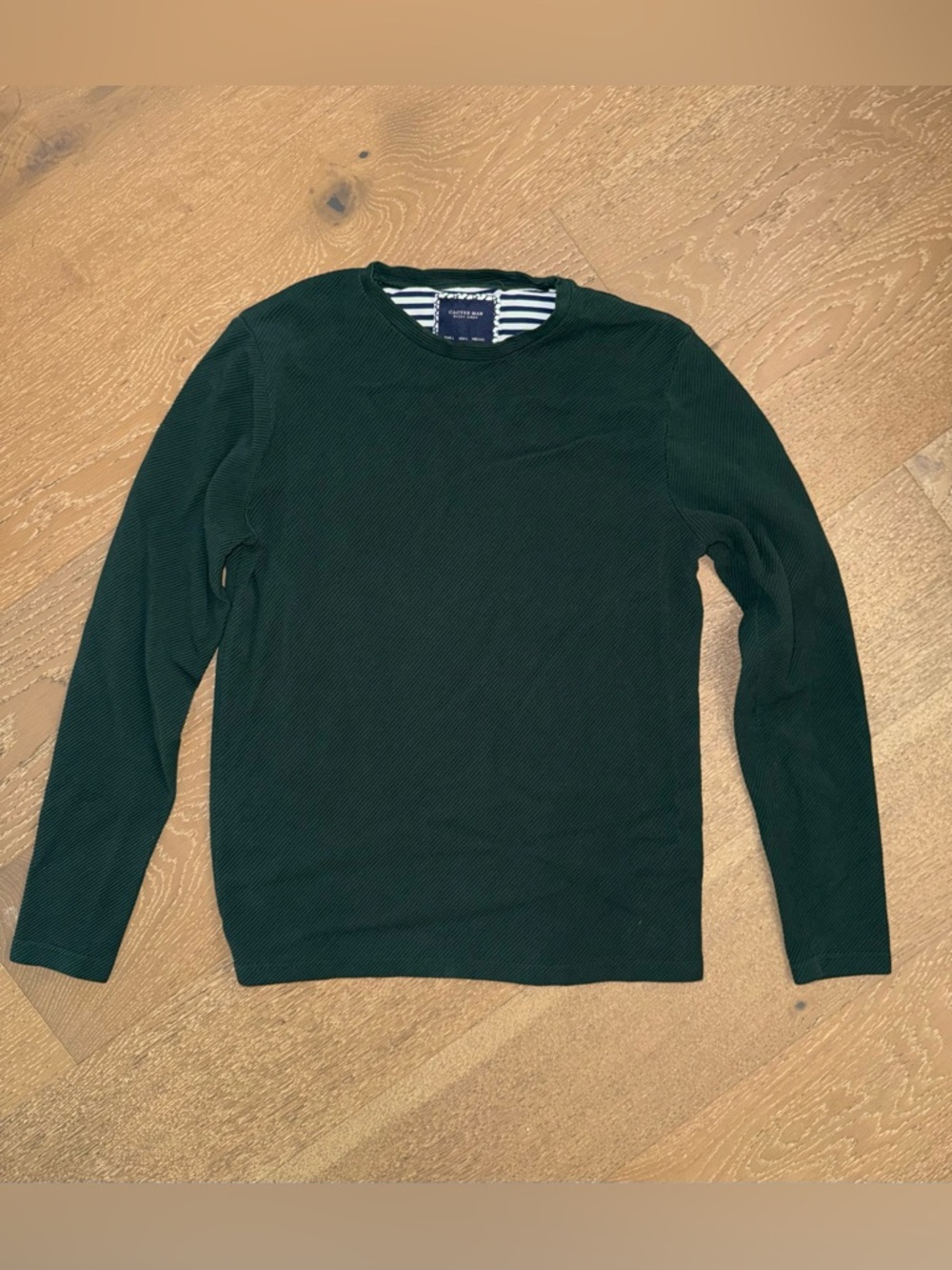 Cactus Man Dark Green Ribbed‎ Crewneck Sweatshirt